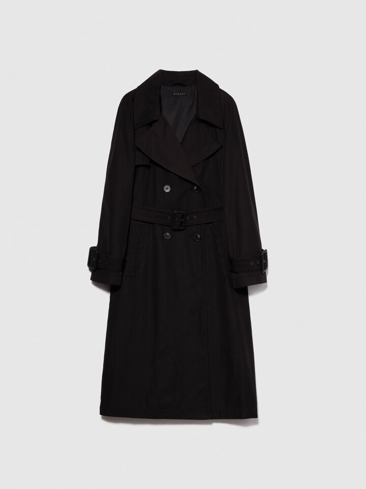 Glossy trench coat - women's trench coats & rain coats - Black | Sisley image number 6